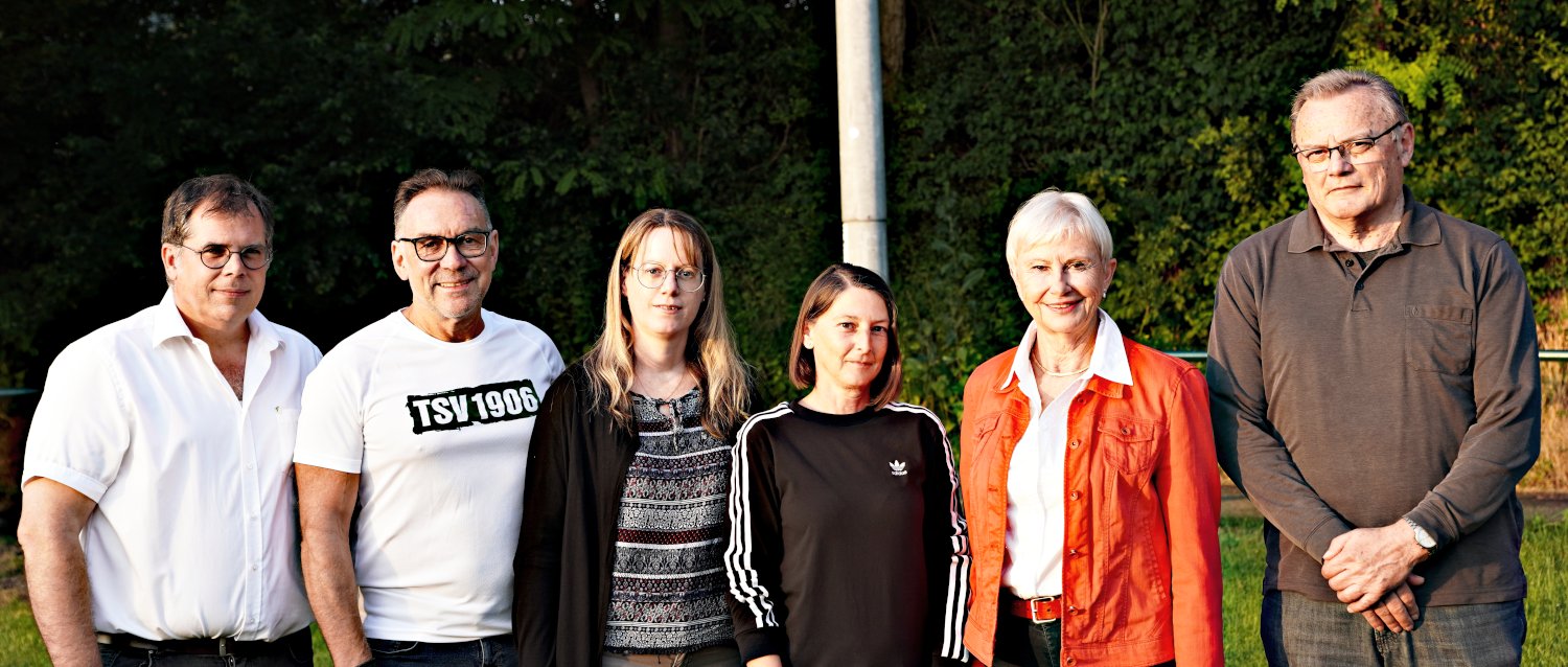 Der Vorstand 2023, von links: Arnt Maaßen, Kemal Kiper, Julia Joschko, Nicole Russek, Hanne Kalkstein und Reinhardt Mater