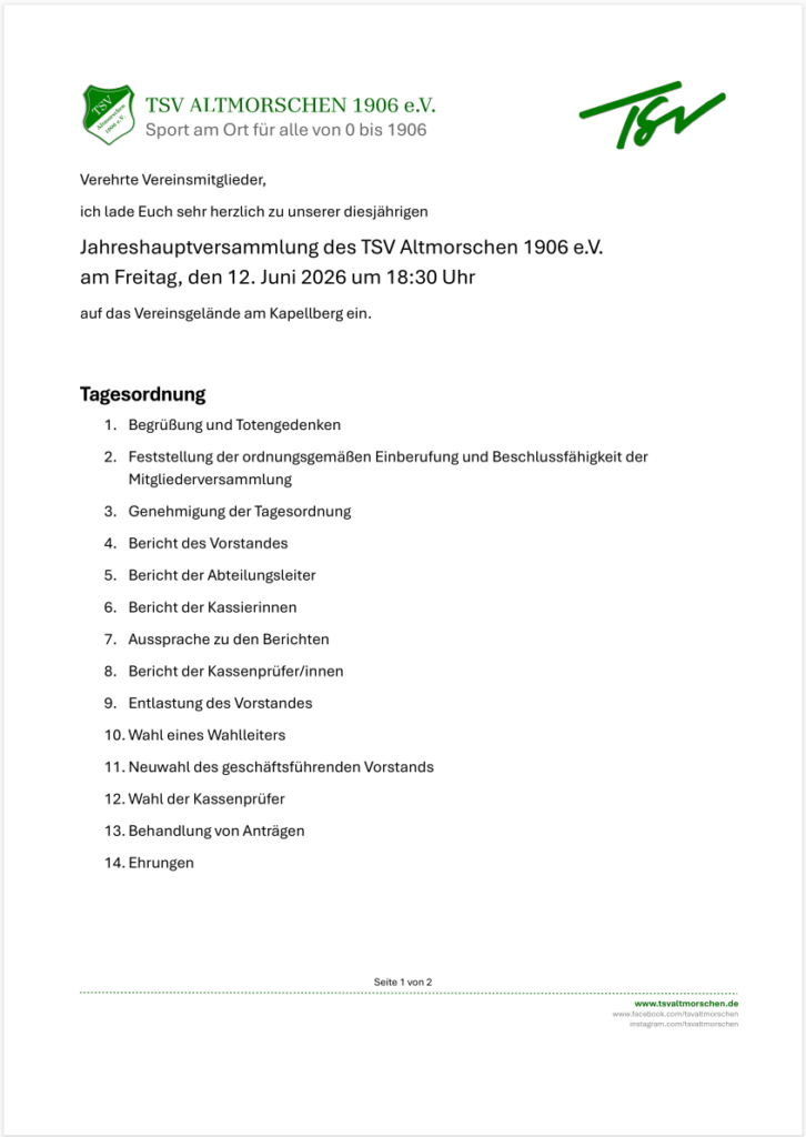 Einladung JHV 2026 Seite 1